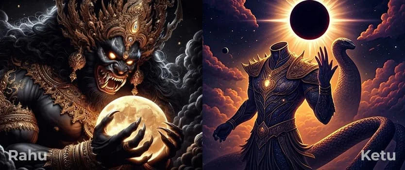 Legends Of Rahu and Ketu and Role in Astrology