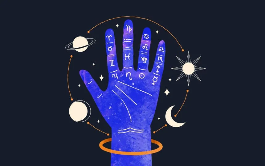 What does each finger represent in astrology?